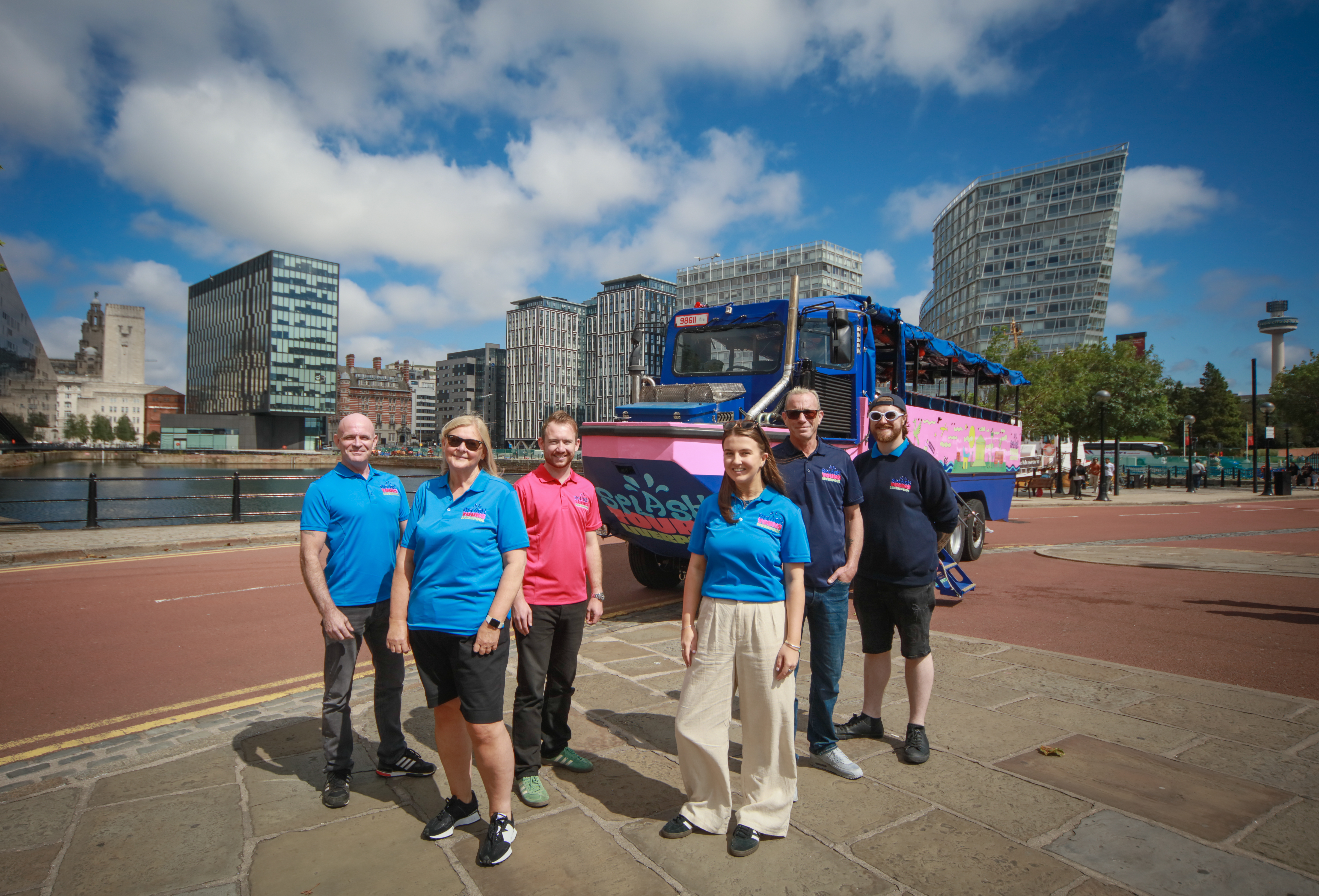Splash Tours Liverpool vehicle on water
